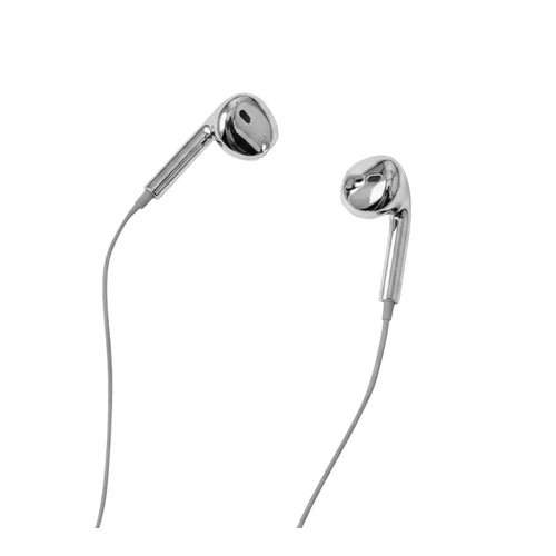 ENM1 Chrome Wired Earphones (EarPods Style) With Metallic Finish (Chrome)
