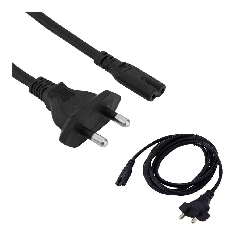 ENM1 Genuine OEM Power Cables (2-Pin / 3-Pin PSU / 3-Pin Laptop Charger – Indian Plug) (Black) (Available in Pack of 1,3 and 10)