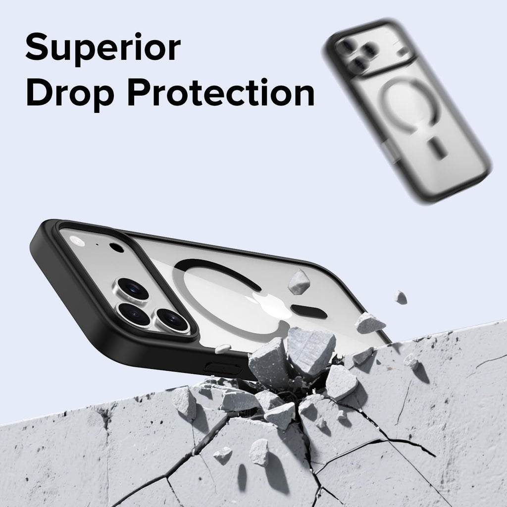 ENM1 Black&Clear MagSafe Case For Apple iPhone 17 Pro/iPhone 17 Pro Max (Premium Build and Finishing)