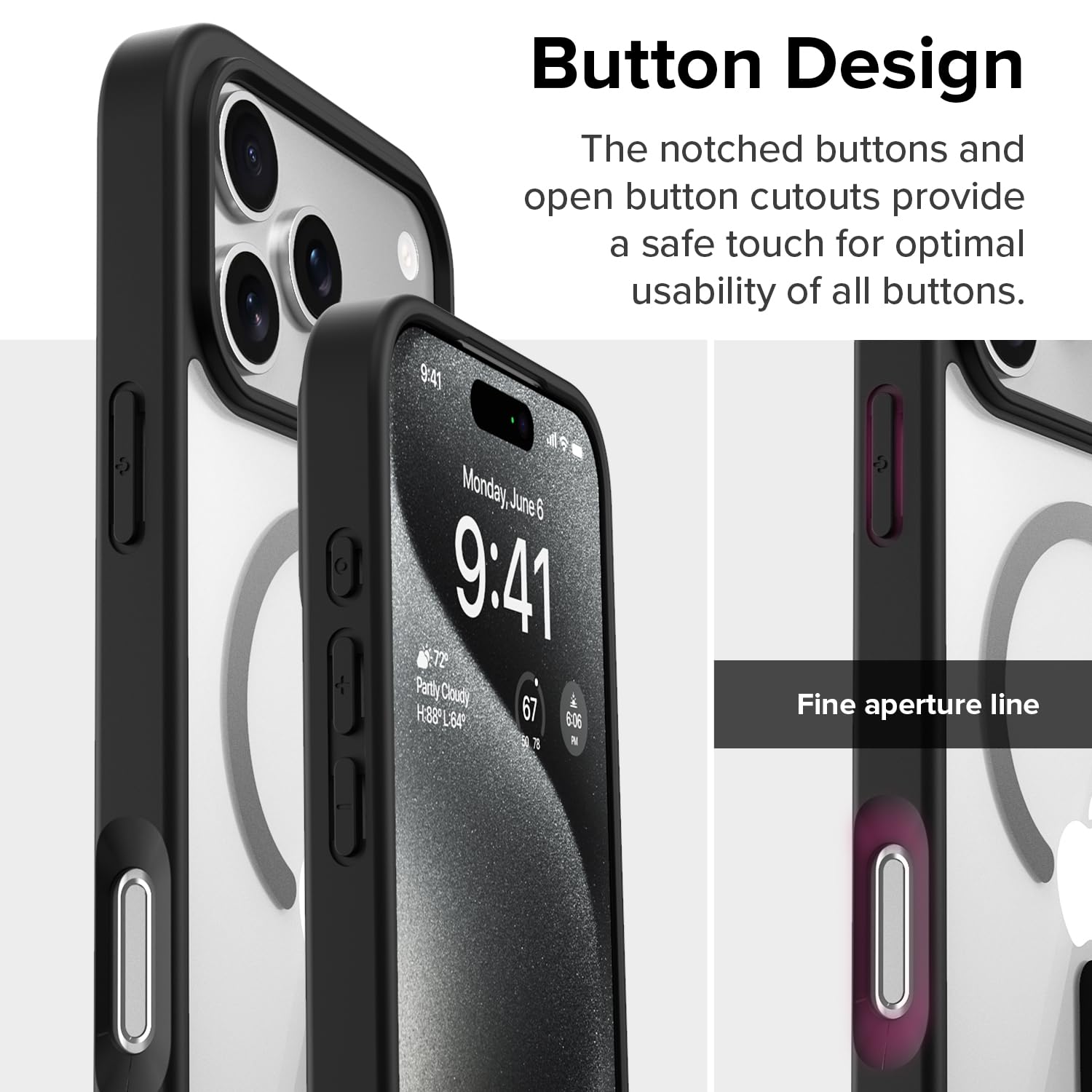 ENM1 Black&Clear MagSafe Case For Apple iPhone 17 Pro/iPhone 17 Pro Max (Premium Build and Finishing)