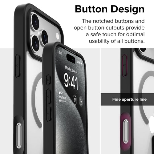 ENM1 Black&Clear MagSafe Case For Apple iPhone 17 Pro/iPhone 17 Pro Max (Premium Build and Finishing)