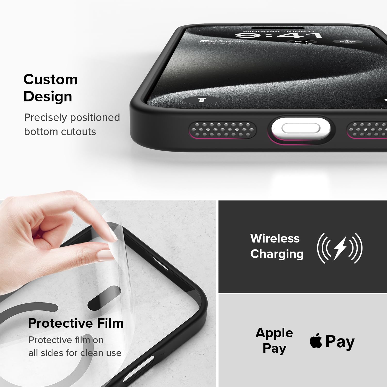 ENM1 Black&Clear MagSafe Case For Apple iPhone 17 Pro/iPhone 17 Pro Max (Premium Build and Finishing)