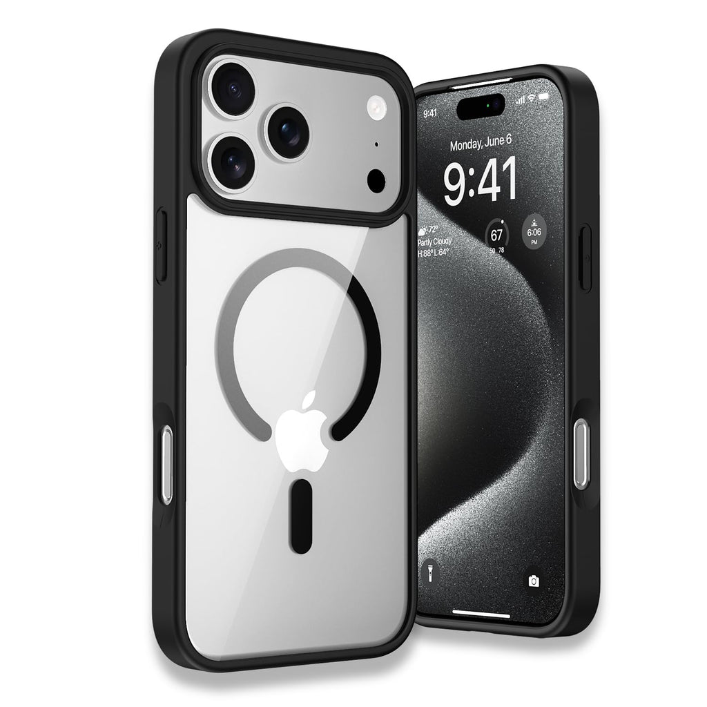 ENM1 Black&Clear MagSafe Case For Apple iPhone 17 Pro/iPhone 17 Pro Max (Premium Build and Finishing)