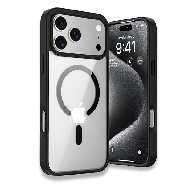 ENM1 Black&Clear MagSafe Case For Apple iPhone 17 Pro/iPhone 17 Pro Max (Premium Build and Finishing)