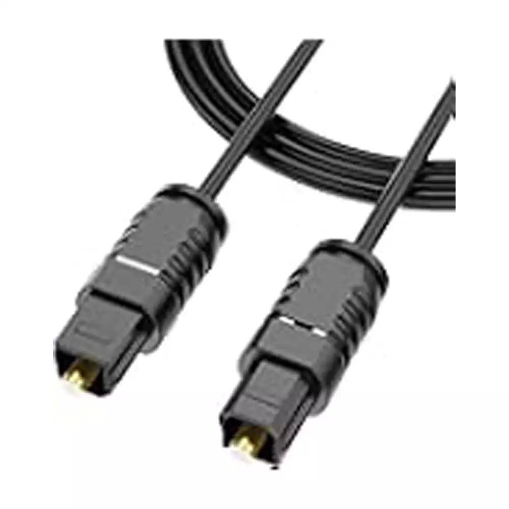 ENM1 Genuine OEM 1m Optical Audio Cable (Toslink) for Soundbars & Home Theatres (Black) (Available in Pack of 1 & 3)
