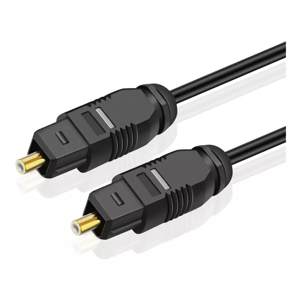 ENM1 Genuine OEM 1m Optical Audio Cable (Toslink) for Soundbars & Home Theatres (Black) (Available in Pack of 1 & 3)
