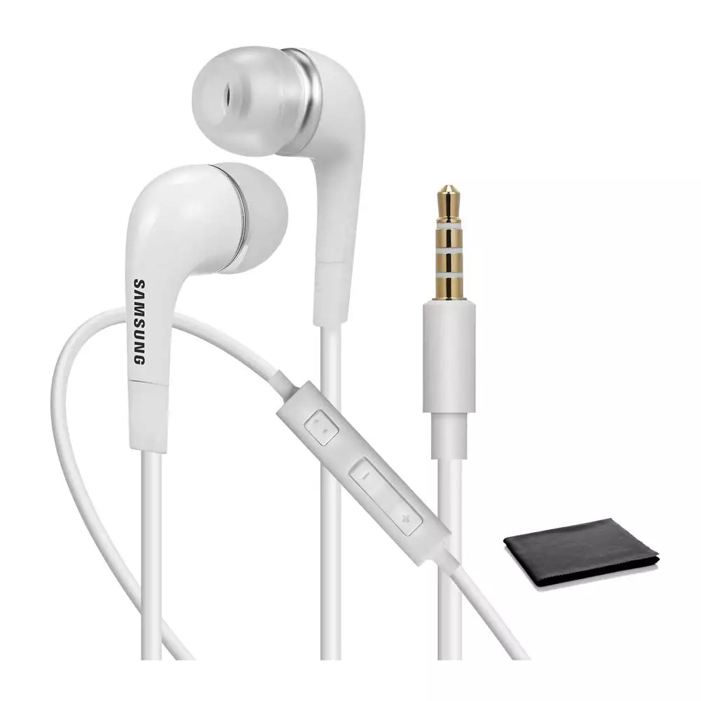 Samsung EHS64 In Ear Earphones With 3.5mm Jack, Microphone and 3 Button Control (Available in Pack of 1,2 and 5)